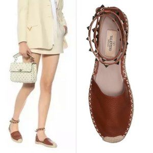 Valentino Garavani rockstud leather espadrilles